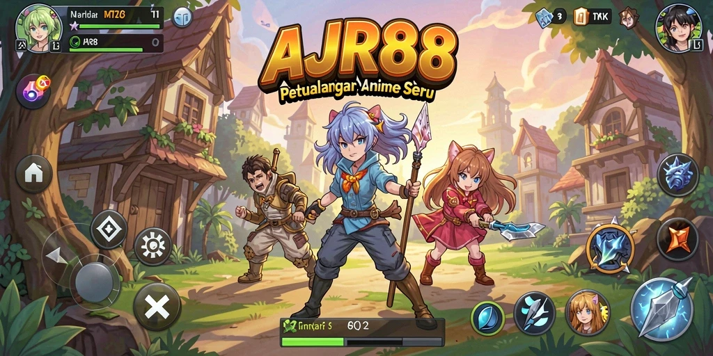 Tampilan menarik dari gameplay AJR88 dengan karakter anime yang beraksi.