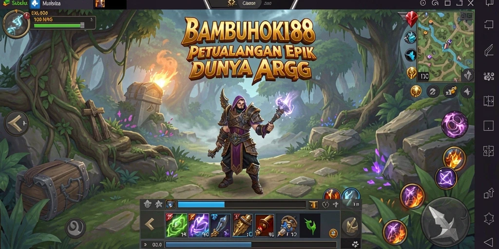 Tampilan menarik dari gameplay petualangan ARPG BAMBUHOKI88.