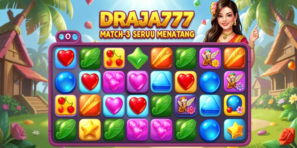 Tampilan permata berwarna-warni dalam gameplay DRAJA777 yang seru.