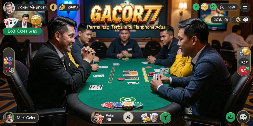 Grafik menarik gameplay Poker di GACOR77.