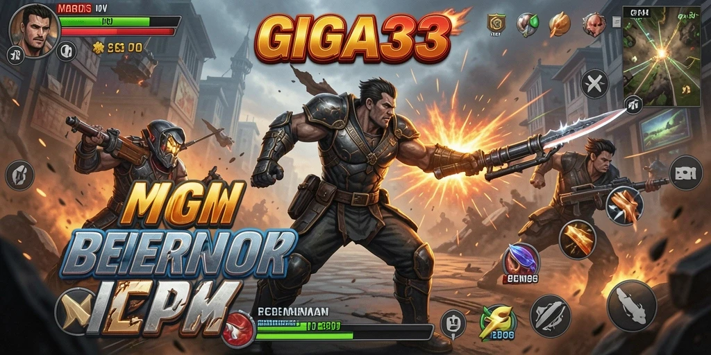 Tangkapan layar utama GIGA33 menampilkan aksi pertarungan yang intens dan mendebarkan.