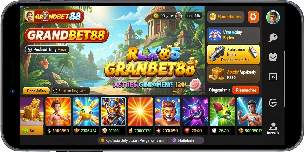 Tampilan utama GRANDBET88 yang memudahkan navigasi pengguna.