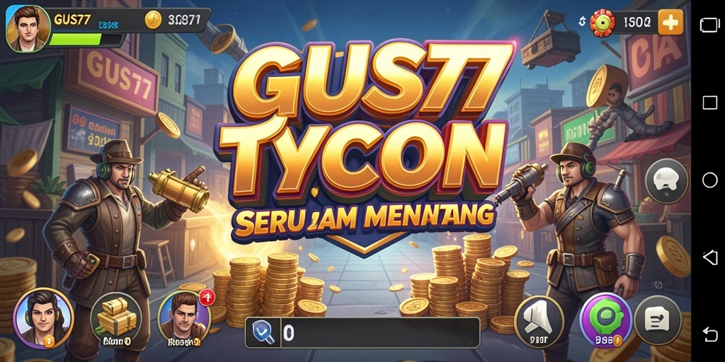 Screenshot gameplay GUS77 memperlihatkan keseruan dalam mengelola bisnis.