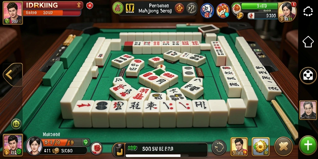 Tangkapan layar IDRKING menampilkan gameplay Mahjong yang menarik dan interaktif.