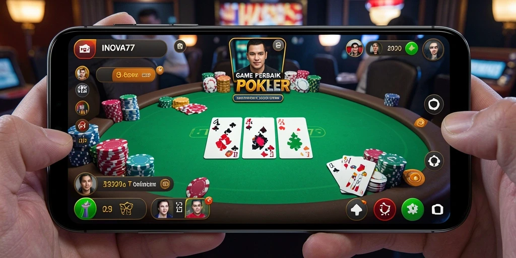 Tampilan gameplay Poker yang seru dan menarik di INOVA77.