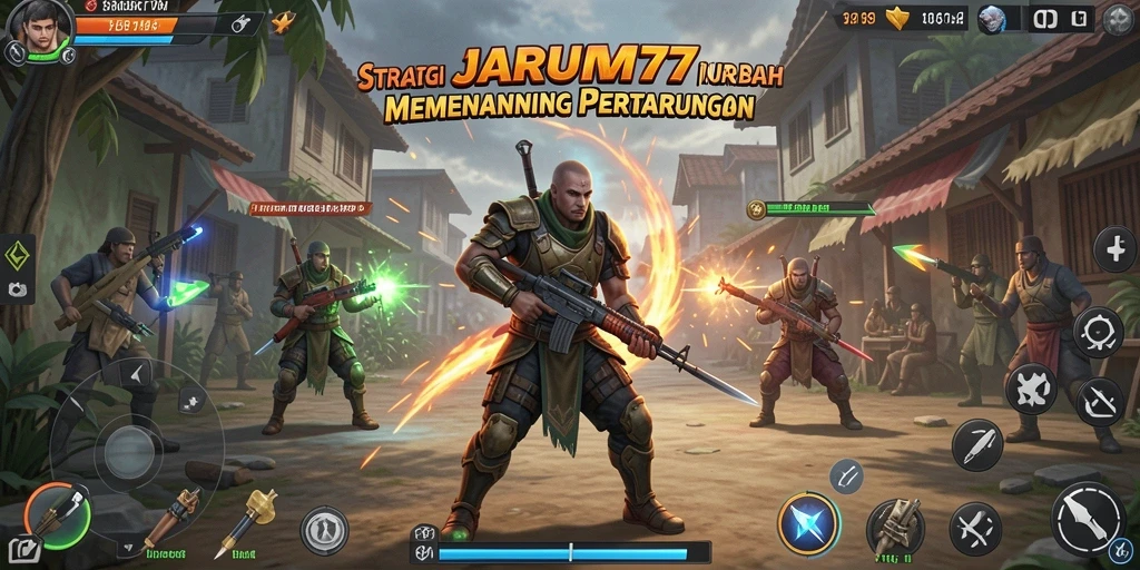 Screenshot gameplay JARUM77 menampilkan aksi strategi yang mengesankan.