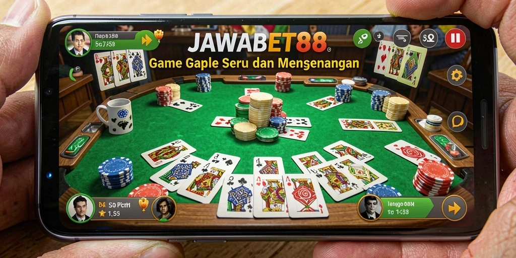 Screenshot gameplay seru di JAWABET88, tunjukkan aksi Gaple.