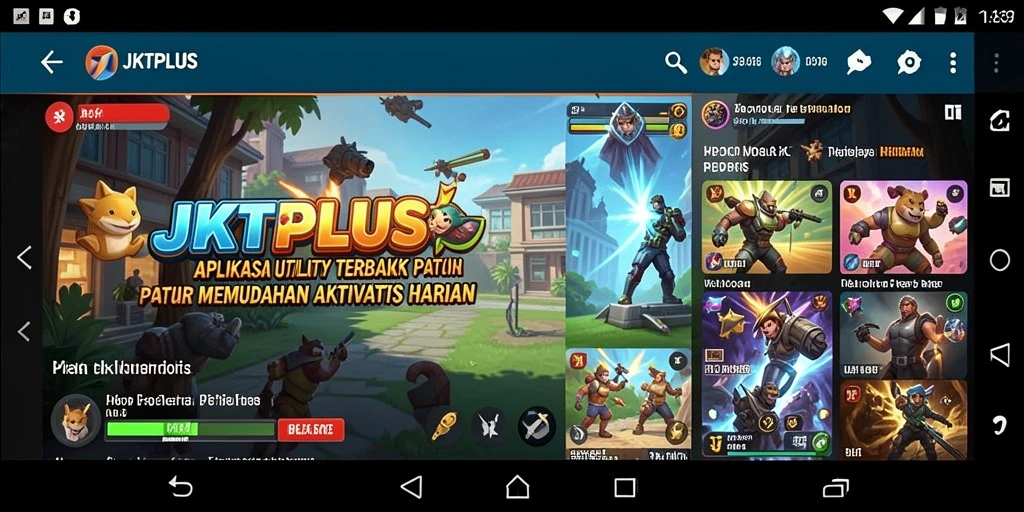 Tampilan antarmuka JKTPLUS yang intuitif dan user-friendly.