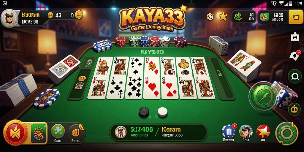 Tampilan gameplay seru di KAYA33 dengan Domino.