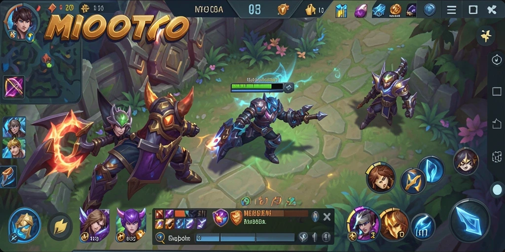 Tampilan gameplay seru dari MIOTOTO dengan hero bertarung.