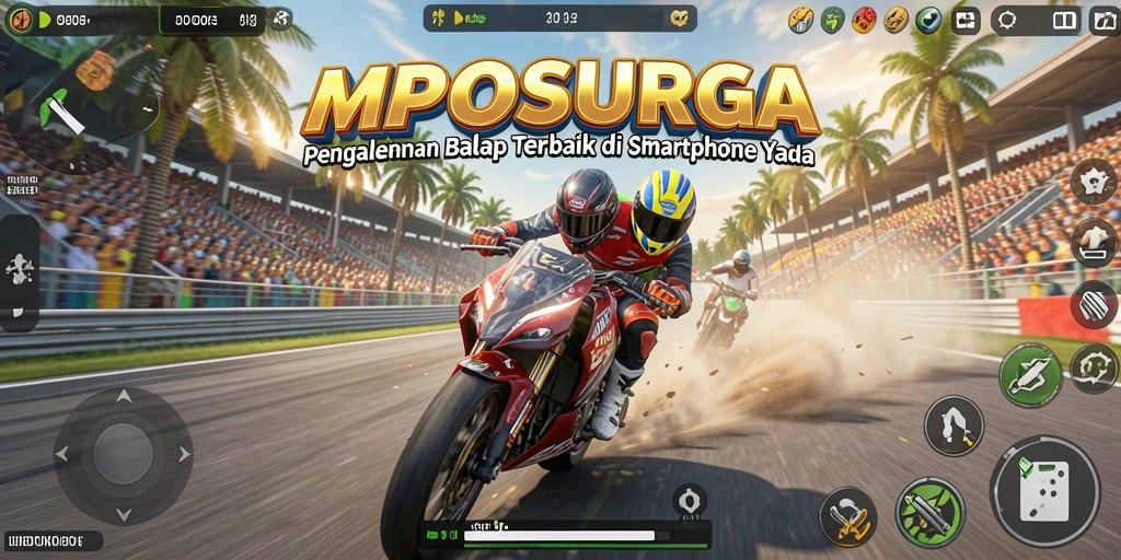 Gameplay seru MPOSURGA dalam balapan melawan teman-teman.