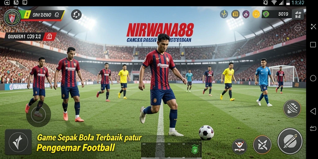 Tampilan gameplay NIRWANA88 yang memukau dalam pertandingan sepak bola.
