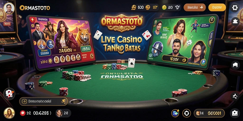 Tampilan gameplay Live Casino yang mendebarkan dan interaktif.