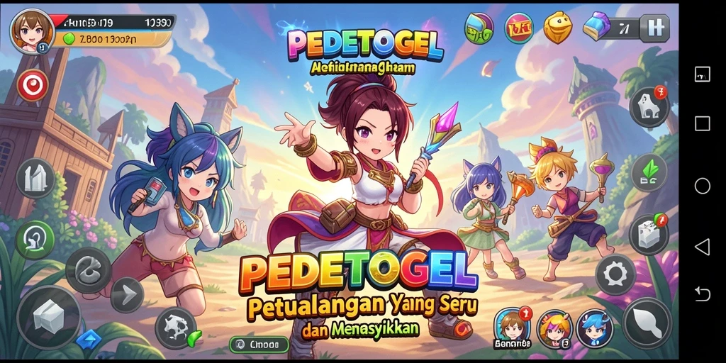 Gameplay PEDETOGEL yang penuh aksi dan karakter Anime yang menarik.