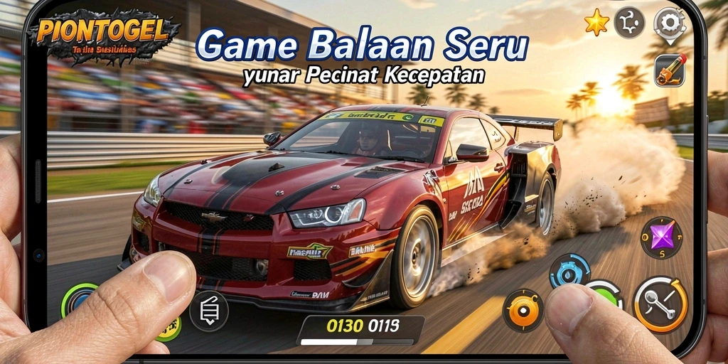 Gameplay balapan seru di PIONTOGEL dengan variasi lintasan.