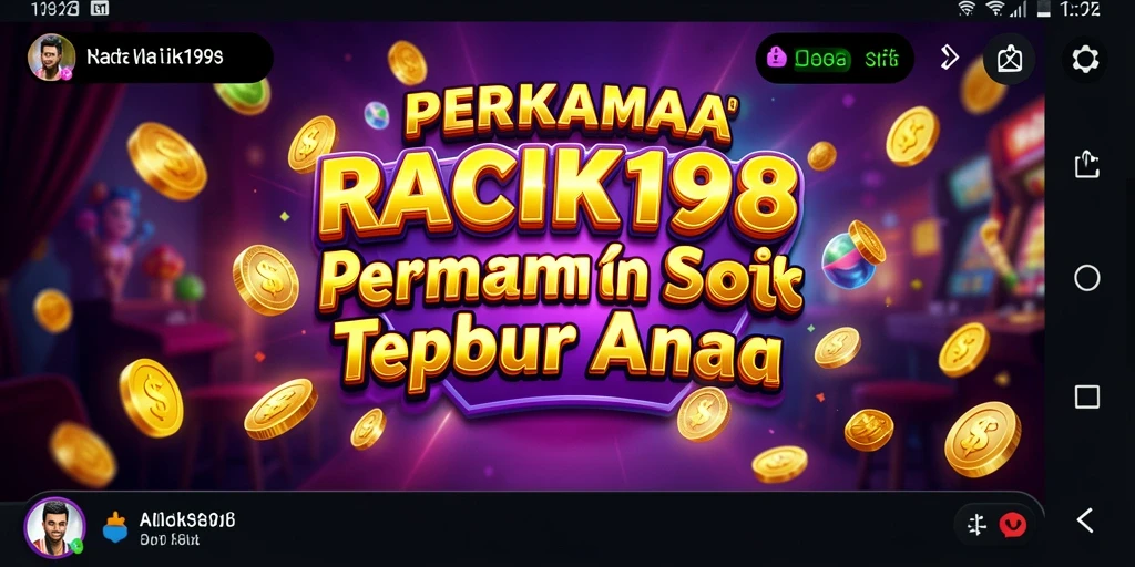 Gameplay menarik RACIK198 dengan simbol slot warna-warni.