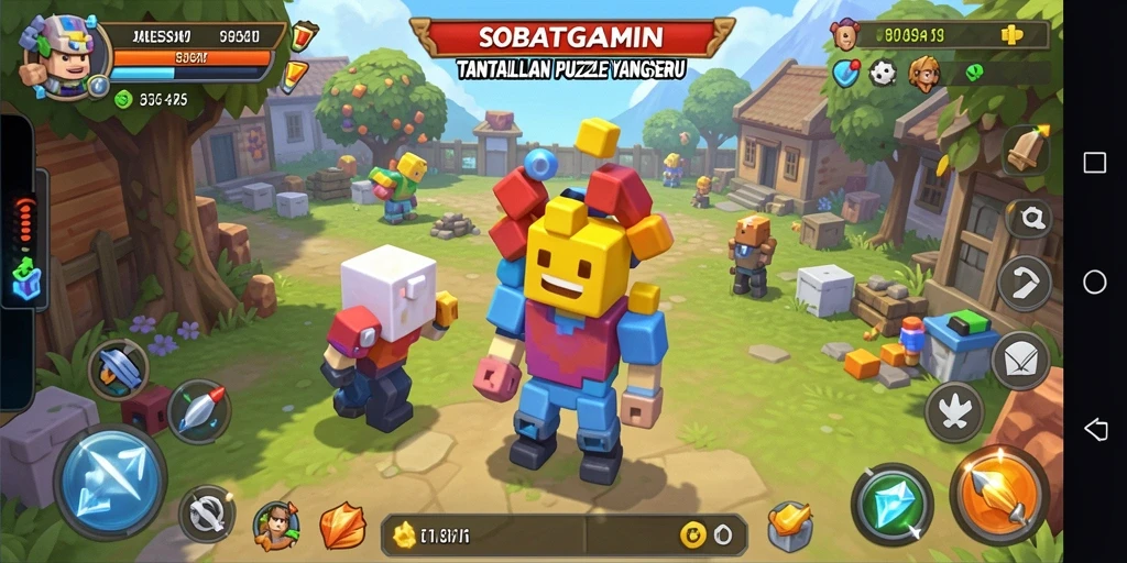Tampilan gameplay menarik dari SOBATGAMING dengan tantangan puzzle.
