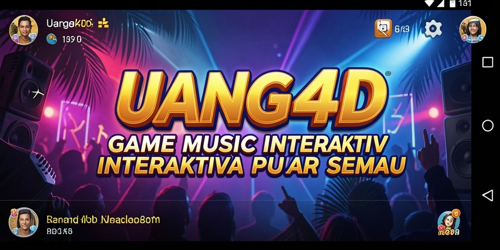 Tampilan gameplay UANG4D dengan berbagai pilihan lagu musik.