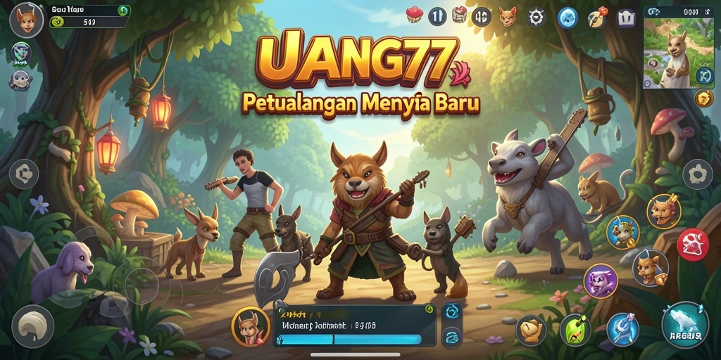 Tampilan gameplay UANG77 yang penuh aksi dan petualangan.