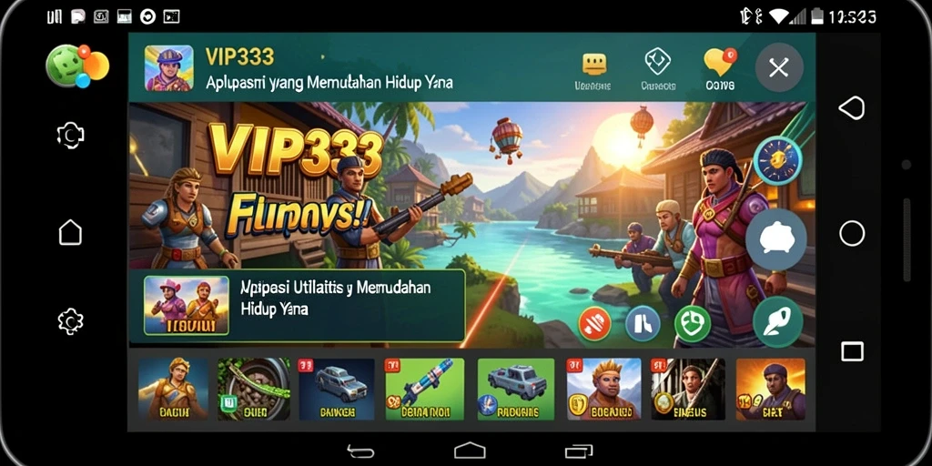 Screenshot dari VIP333 menunjukkan antarmuka aplikasi yang sederhana dan fungsional.