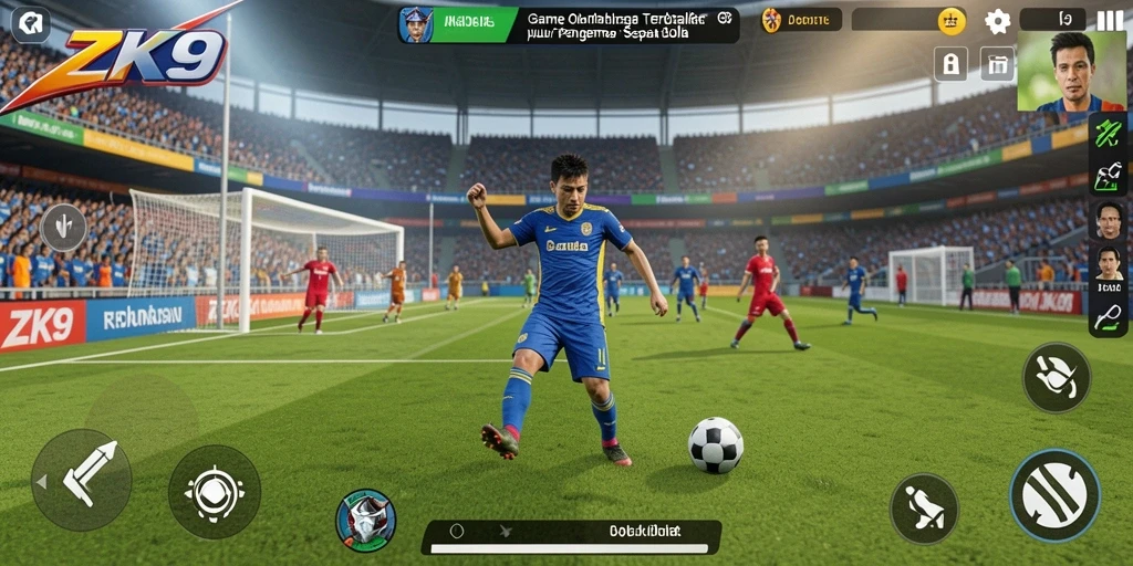 Screenshot gameplay ZK9 dengan aksi seru di lapangan.
